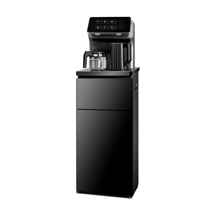 Koude en warme theebarmachine met dubbele bediening en waterdispenser